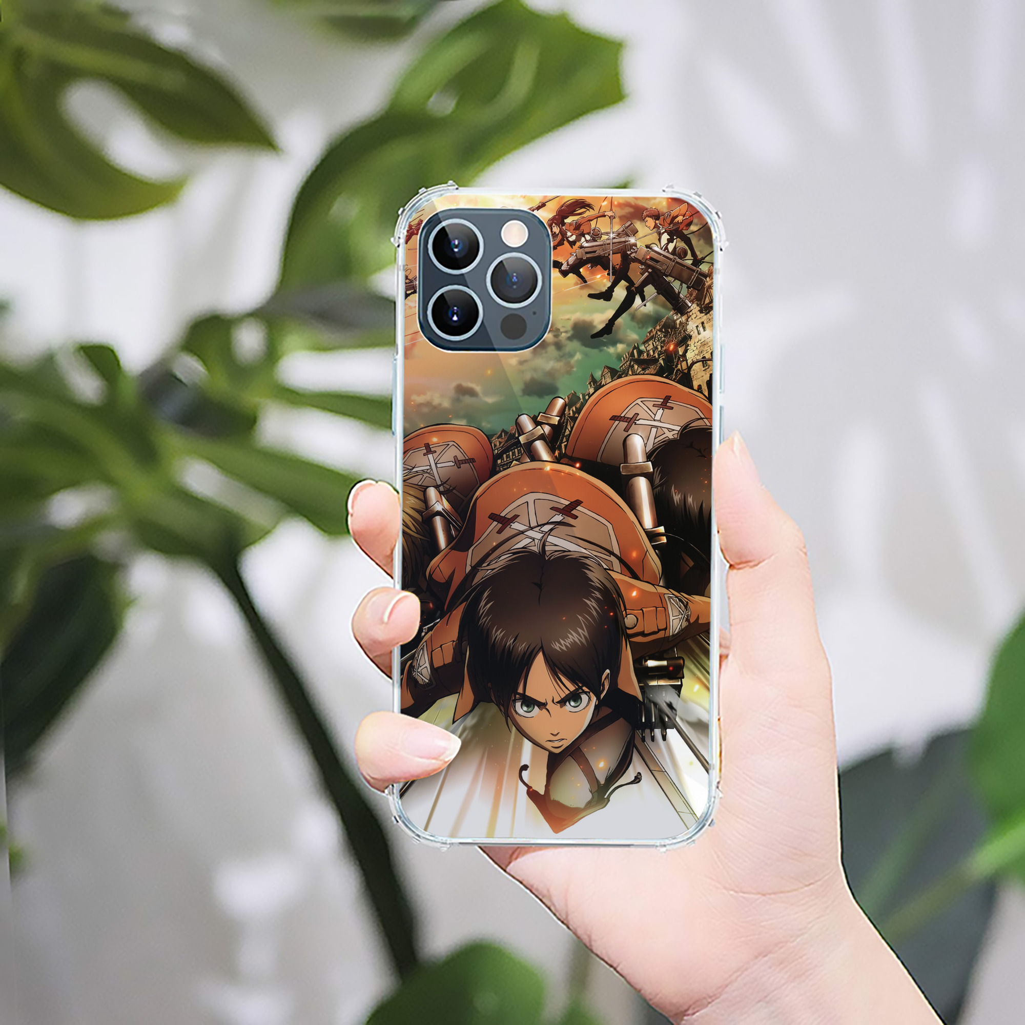 （画像用） 進撃の巨人 Attack on Titan 【iPhone 12シリーズ対応】透明スマホケース（クリアソフトケース）